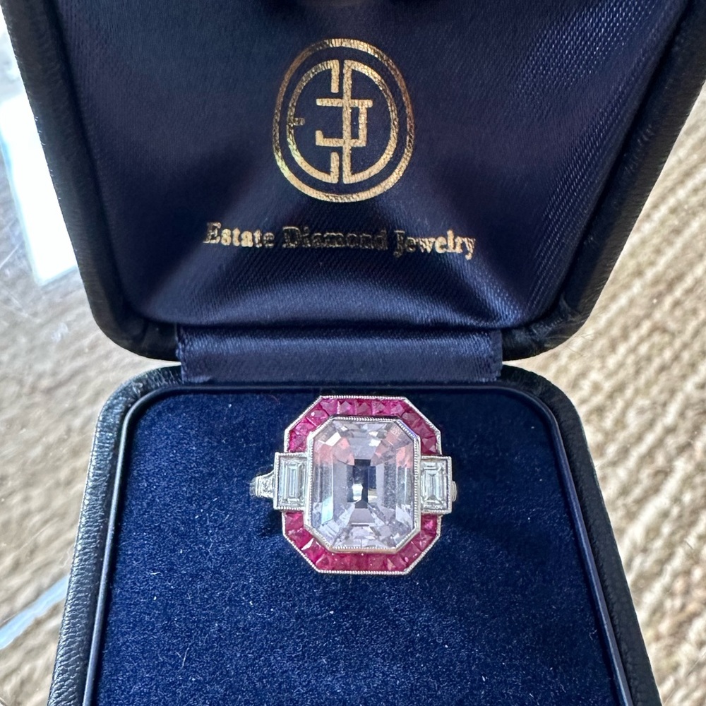 4.18 ct Kunzite Halo Belfort Ring